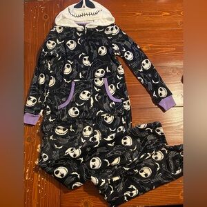 Jack Skellington Disney Nightmare Before Christmas One Piece Pajama Women XS